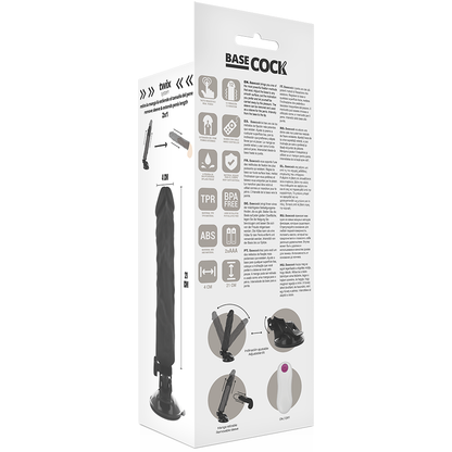 Basecock Realistic Vibrator Remote Control Black 21 Cm O- 4 Cm | Niks.fi verkkokauppa