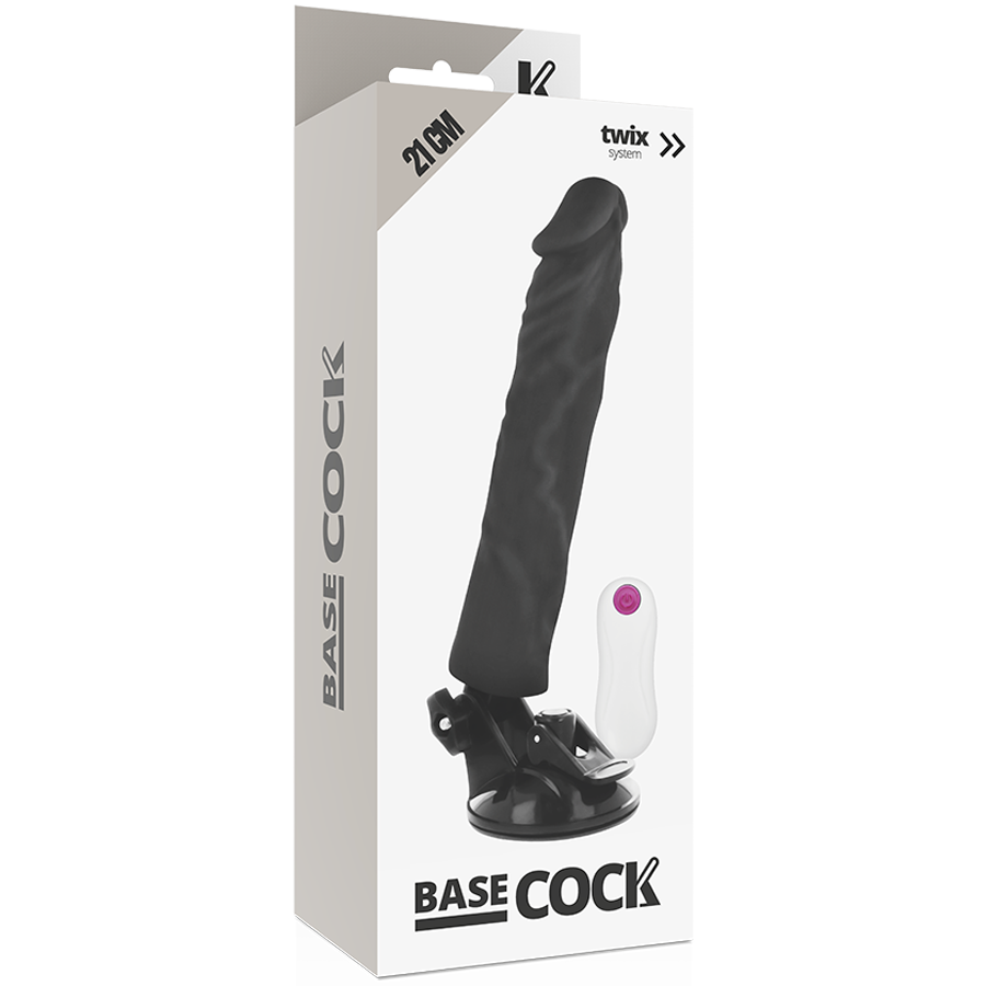 Basecock Realistic Vibrator Remote Control Black 21 Cm O- 4 Cm | Niks.fi verkkokauppa