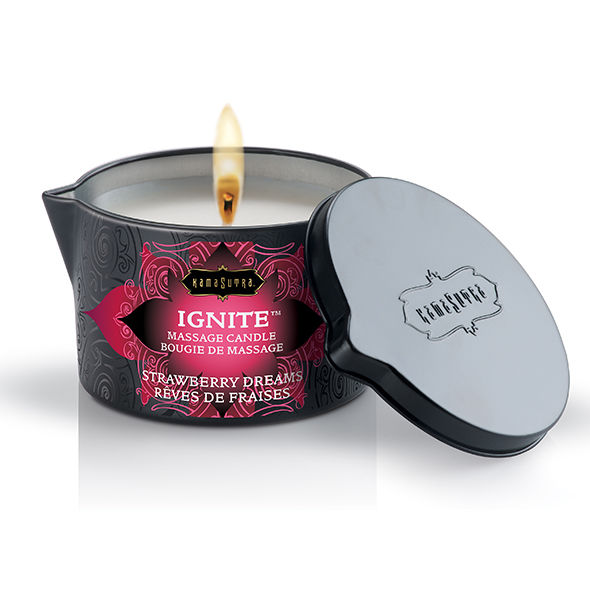 Kamasutra Strawberry Dreams Massage Candle 170 Gr | Niks.fi verkkokauppa