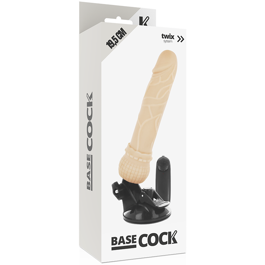 Basecock Realistic Vibrator Remote Control Flesh 19.5 Cm O- 4 Cm | Niks.fi verkkokauppa