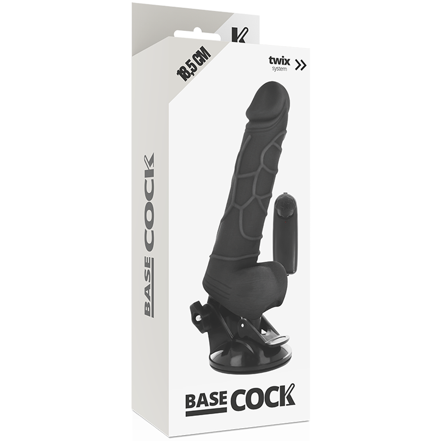 Basecock Realistic Vibrator Remote Control Black 18.5 Cm O- 4Cm | Niks.fi verkkokauppa
