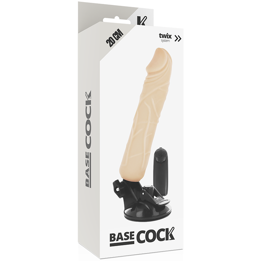 Basecock Realistic Vibrator Remote Control Flesh 20 Cm O- 4 Cm | Niks.fi verkkokauppa