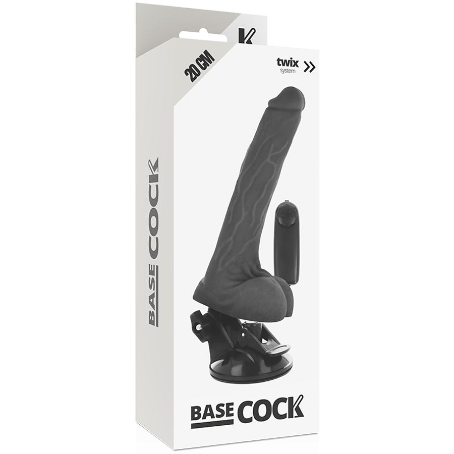 Basecock Realistic Black Remote Control Vibrator With Testicles 20 Cm O- 4 Cm | Niks.fi verkkokauppa