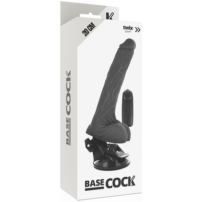 Basecock Realistic Black Remote Control Vibrator With Testicles 20 Cm O- 4 Cm | Niks.fi verkkokauppa