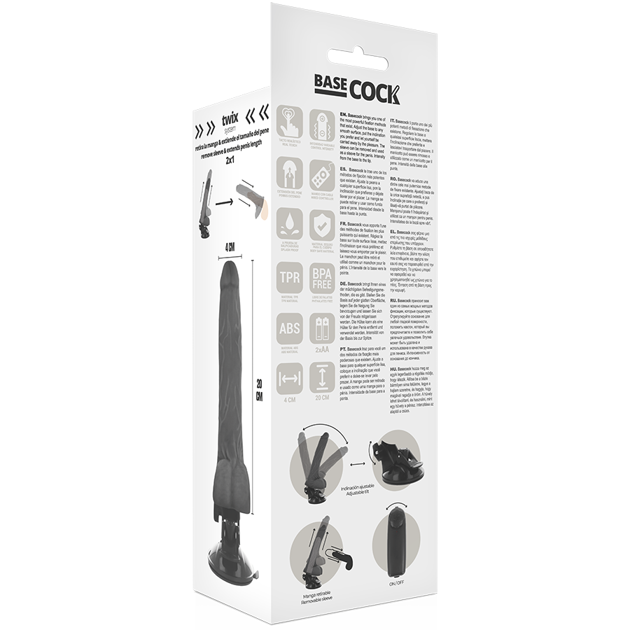 Basecock Realistic Black Remote Control Vibrator With Testicles 20 Cm O- 4 Cm | Niks.fi verkkokauppa