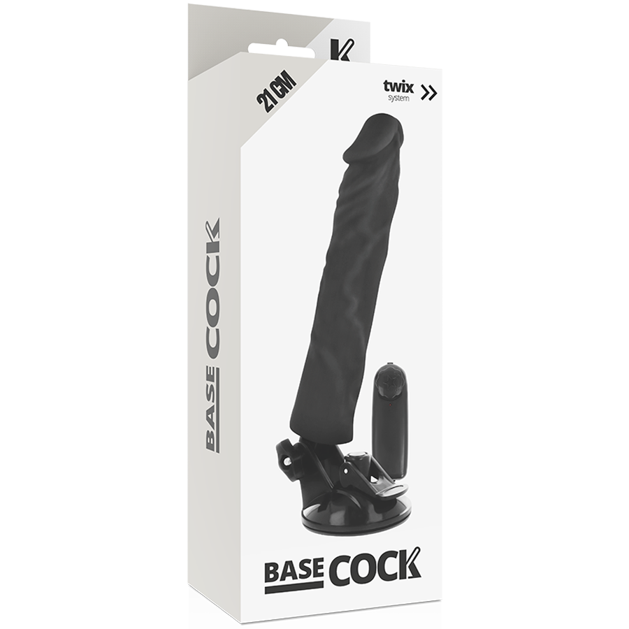 Basecock Realistic Vibrator Remote Control Black 21 Cm O- 4 Cm | Niks.fi verkkokauppa