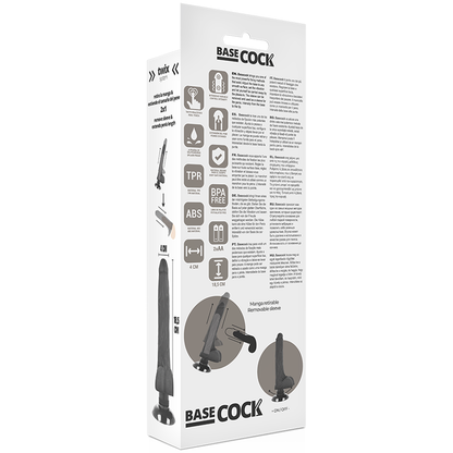 Basecock Realistic Vibrator 2-1 Black 18.5 Cm O- 4 Cm | Niks.fi verkkokauppa