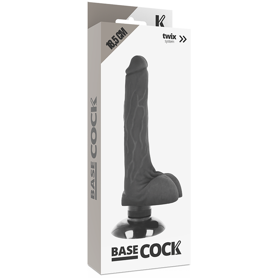 Basecock Realistic Vibrator 2-1 Black 18.5 Cm O- 4 Cm | Niks.fi verkkokauppa