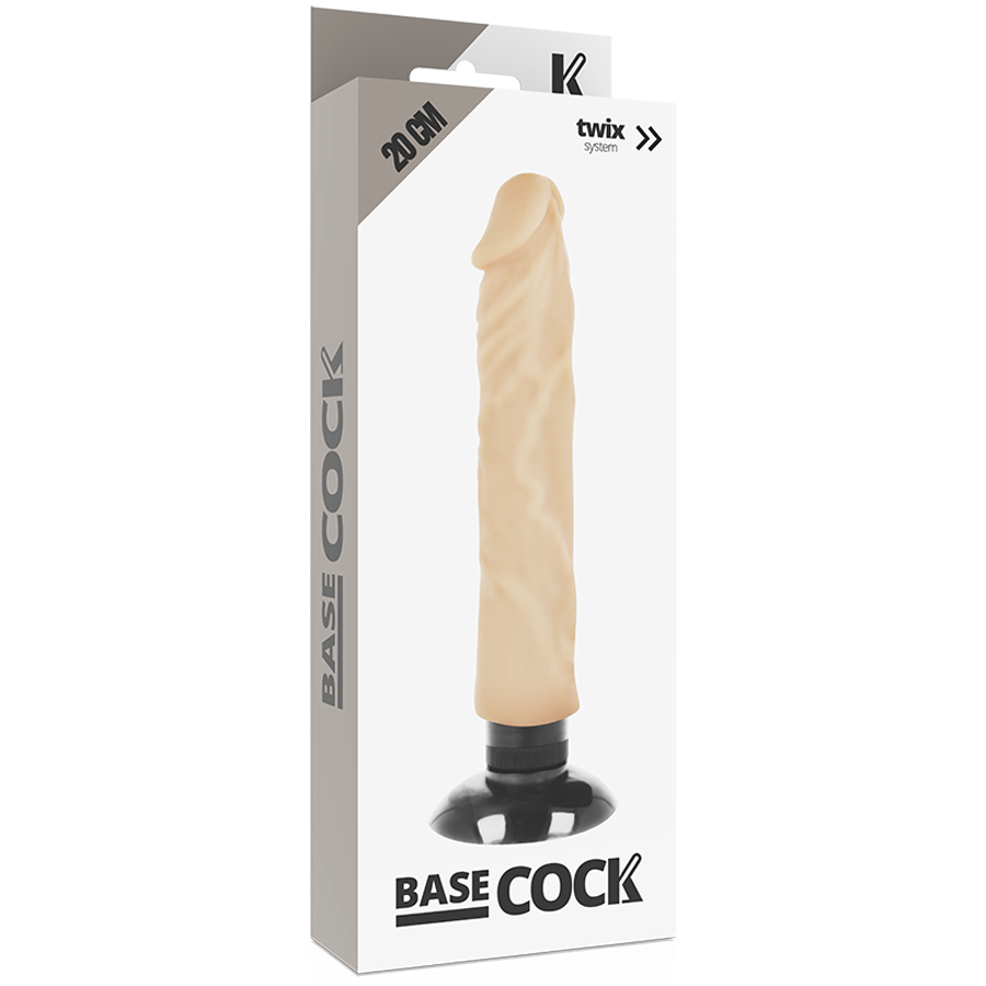 Basecock Realistic Vibrator 2-1 Flesh 20 Cm O- 4 Cm | Niks.fi verkkokauppa