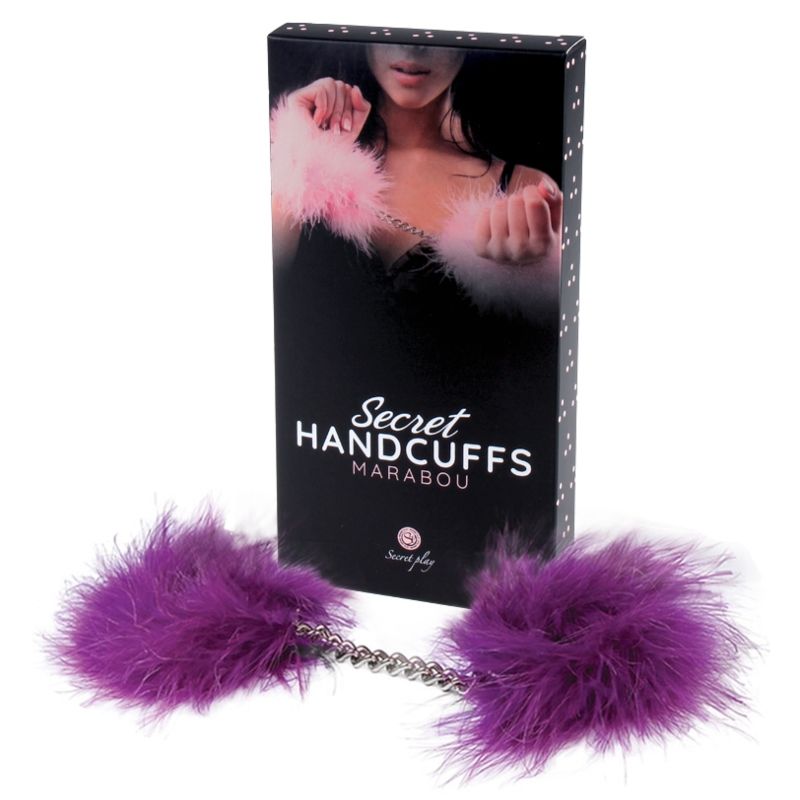 Secretplay Purple Marabou Handcuffs | Niks.fi verkkokauppa