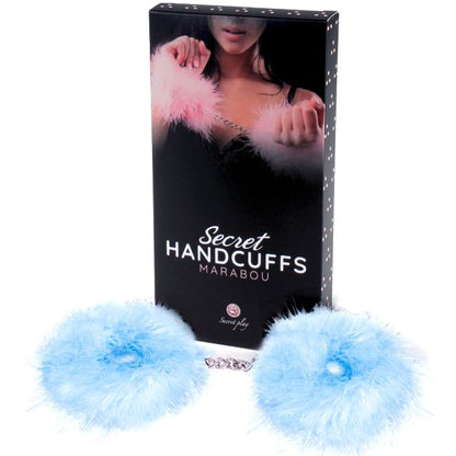 Secretplay Blue Light Marabou Handcuffs | Niks.fi verkkokauppa
