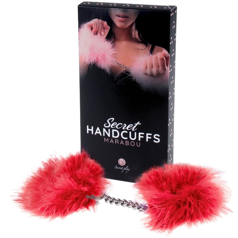 Secretplay Red Marabou Handcuffs | Niks.fi verkkokauppa