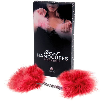 Secretplay Red Marabou Handcuffs | Niks.fi verkkokauppa