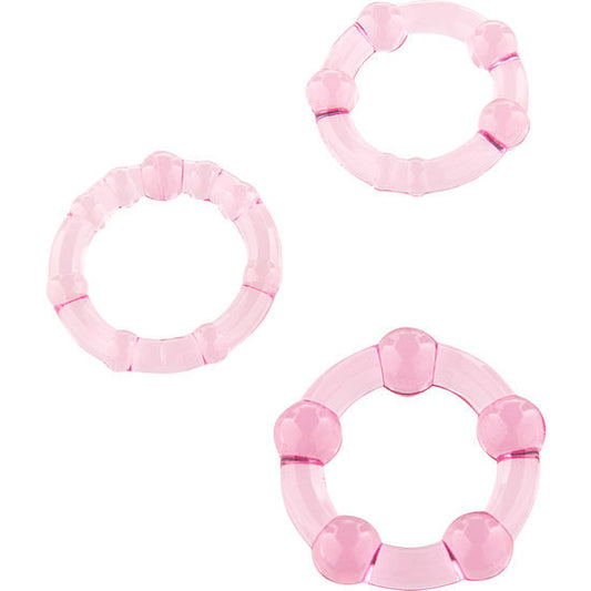 Seven Creations Set Of Three Pink Penis Rings | Niks.fi verkkokauppa