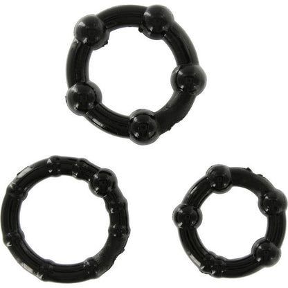 Seven Creations Set Of Three Black Penis Rings | Niks.fi verkkokauppa
