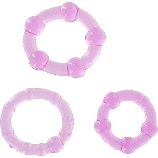 Seven Creations Set Of Three Lilac Penis Rings | Niks.fi verkkokauppa
