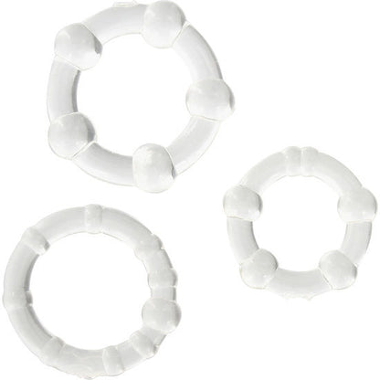 Seven Creations Set Of Three Transparent Penis Rings | Niks.fi verkkokauppa