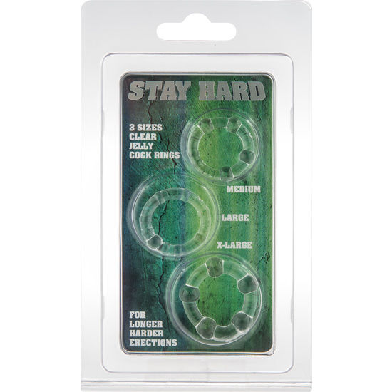 Seven Creations Set Of Three Transparent Penis Rings | Niks.fi verkkokauppa