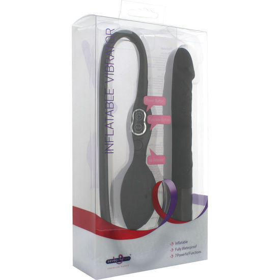 Seven Creations Black Inflatable Vibrator | Niks.fi verkkokauppa