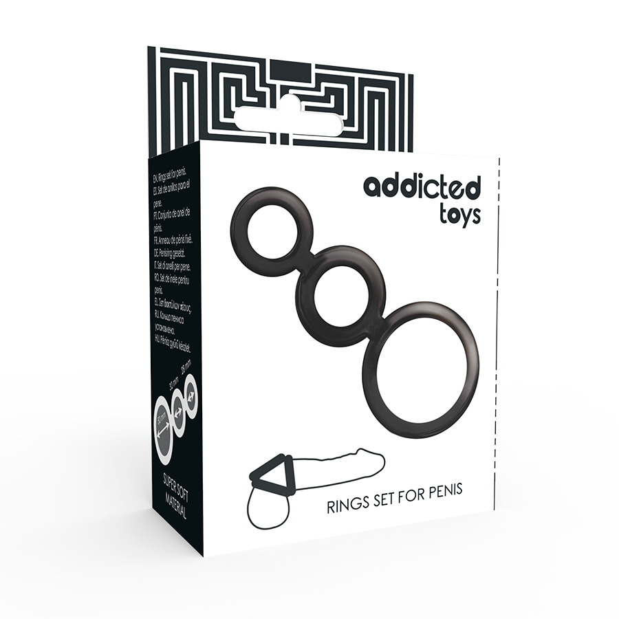Addicted Toys Rings Set For Penis Smoked | Niks.fi verkkokauppa