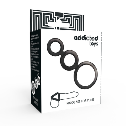 Addicted Toys Rings Set For Penis Smoked | Niks.fi verkkokauppa