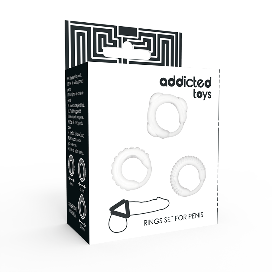 Addicted Toys C-Ring Set Clear | Niks.fi verkkokauppa