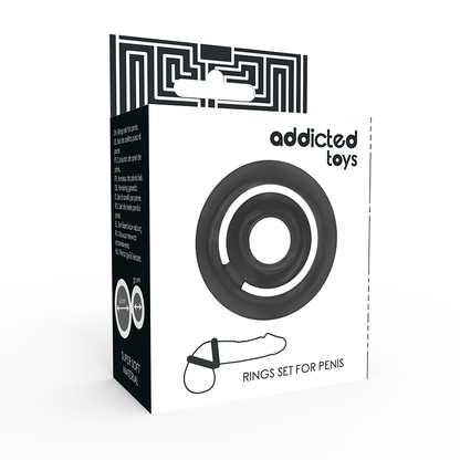 Addicted Toys Potenz C-Ring Penis Black | Niks.fi verkkokauppa