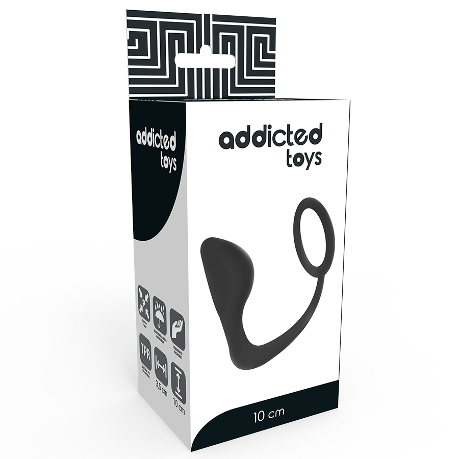 Addicted Toys Anal Plug With Black Penis Ring | Niks.fi verkkokauppa