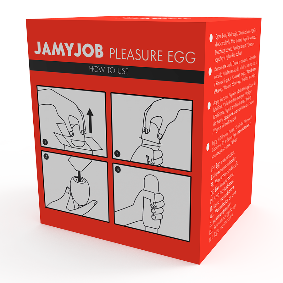 Jamyjob Egg Masturbator Red Version Discrett | Niks.fi verkkokauppa