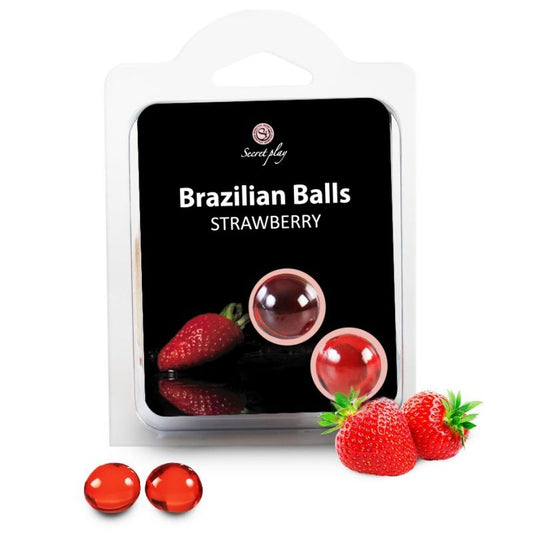 Secretplay 2 Brazilian Balls Strawberry | Niks.fi verkkokauppa