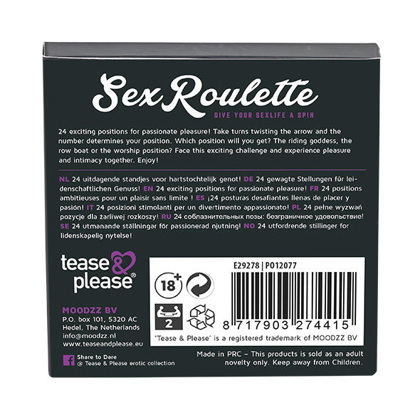 Tease & Please Sex Roulette Kamasutra | Niks.fi verkkokauppa