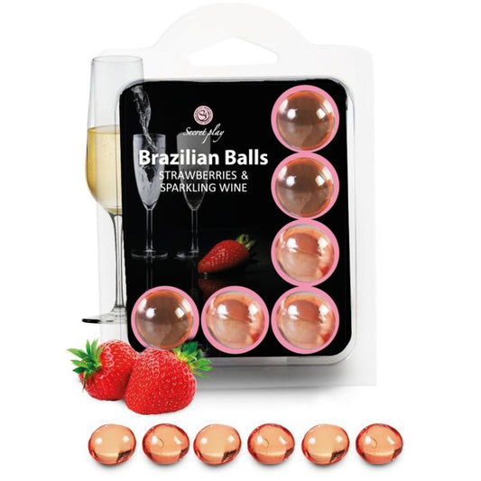 Secretplay Set 6 Brazilians Balls Strawberries With Cava | Niks.fi verkkokauppa