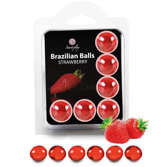 Secretplay Set 6 Brazilian Balls Strawberry | Niks.fi verkkokauppa