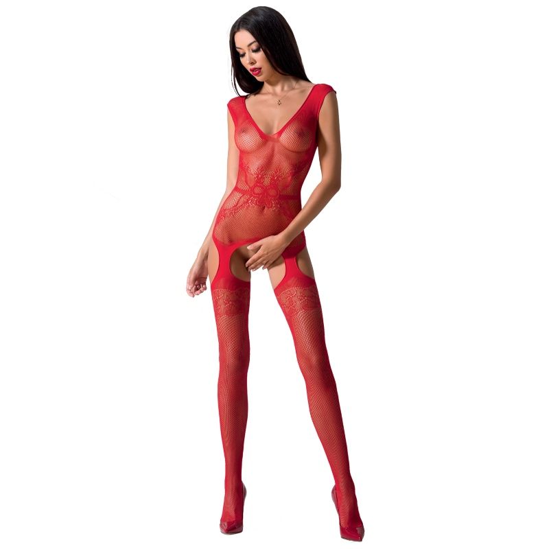 Passion Woman Bs062 Red Bodystocking One Size | Niks.fi verkkokauppa