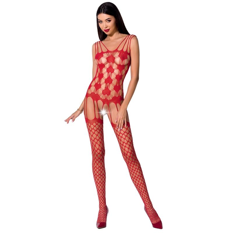 Passion Woman Bs067 Red Bodystocking One Size | Niks.fi verkkokauppa