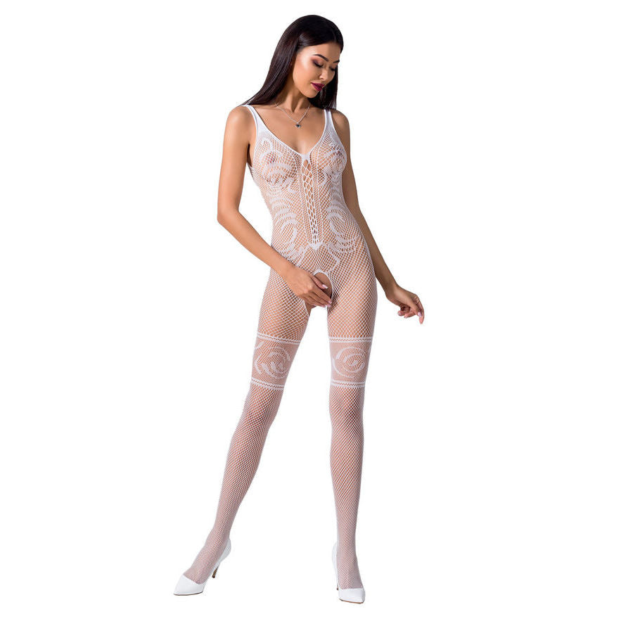 Passion Woman Bs069 White Bodystocking One Size | Niks.fi verkkokauppa
