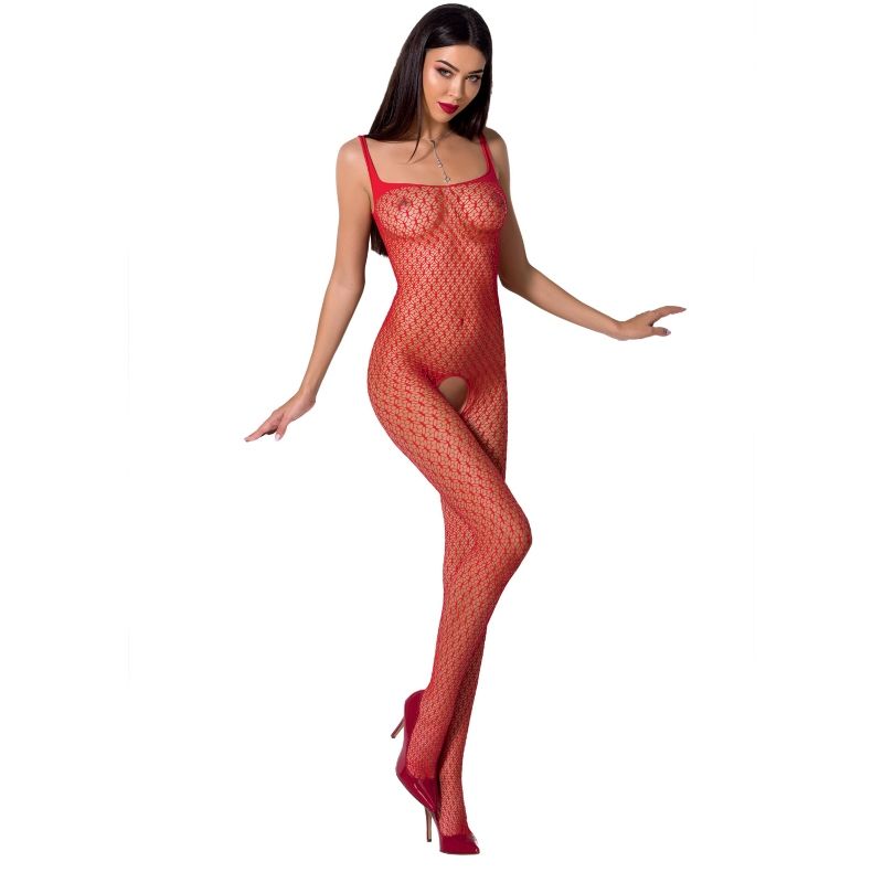 Passion Woman Bs071 Red Bodystocking One Size | Niks.fi verkkokauppa