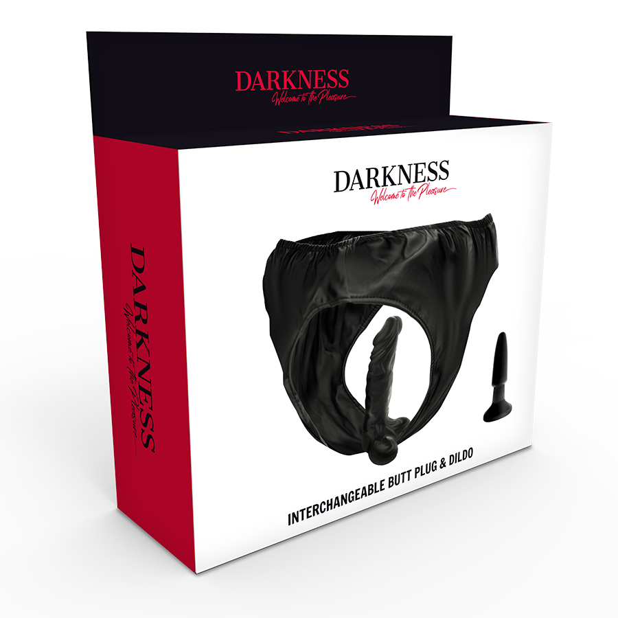Darkness Panties With Plug And Interchangeable Dildo | Niks.fi verkkokauppa