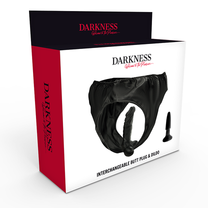 Darkness Panties With Plug And Interchangeable Dildo | Niks.fi verkkokauppa