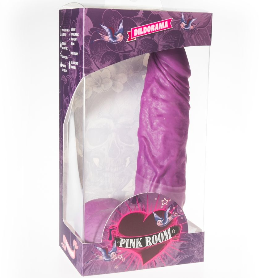 Pink Room Chems Realistic Dildo Purple 20 Cm | Niks.fi verkkokauppa