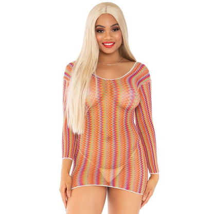 Leg Avenue Zigzag Multicolor Mini Dress One Size | Niks.fi verkkokauppa