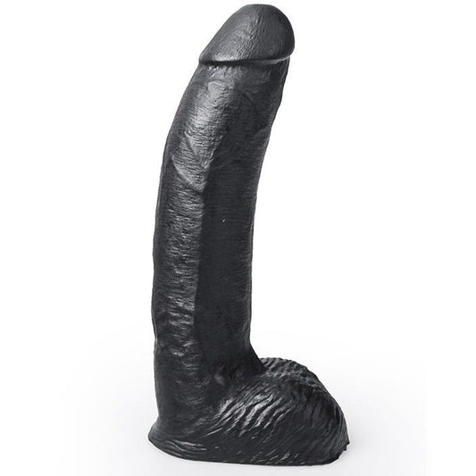 Hung System Realistic Dildo Black Color George 22 Cm | Niks.fi verkkokauppa