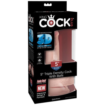 King Cock Triple Density Dildo 13 Cm With Testicles | Niks.fi verkkokauppa