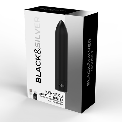 Black&Silver Kernex 2 Black Vibrating Magnetic Bullet | Niks.fi verkkokauppa