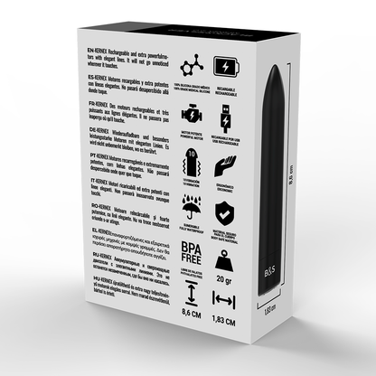 Black&Silver Kernex 2 Black Vibrating Magnetic Bullet | Niks.fi verkkokauppa