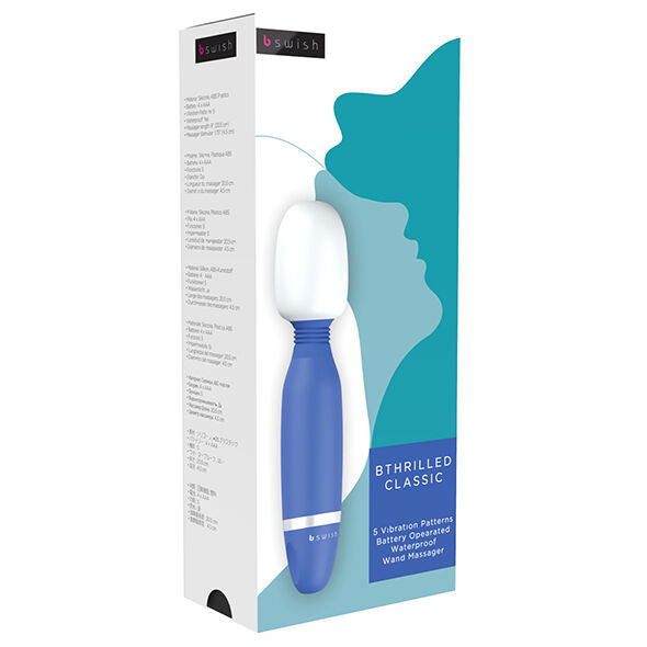 B Swish Bthrilled Classic Wand Vibrator Denim | Niks.fi verkkokauppa