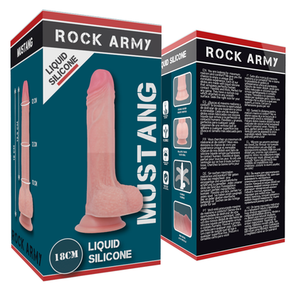 Rockarmy Liquid Silicone Premium Mustang Realistic 18 Cm -O 4.14 Cm | Niks.fi verkkokauppa