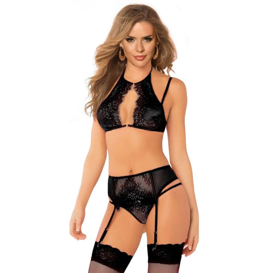 Queen Lingerie Bra + Garter And Thong Set Size L/Xl | Niks.fi verkkokauppa