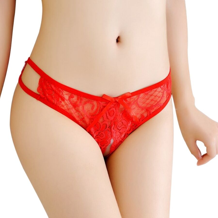 Queen Lingerie Panties With Opening One Size Red | Niks.fi verkkokauppa