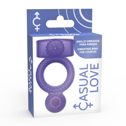 Casual Love Ring Vibrating Double Pleasure Purple | Niks.fi verkkokauppa